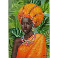 Tableau déco femme africaine collier