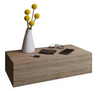 Holz Wand Hänge Nachttisch Dormas XL