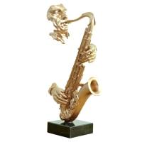 Sculpture saxophone et saxophoniste