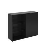 Commode 1 Porte 3 Étagères L99cm - Dark