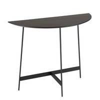 Console demi-lune noire 83x35cm