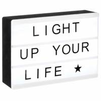 Dekorative Lampe mit Beschriftung