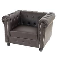 Fauteuil relax Chesterfield pieds rond