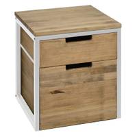 Table de chevet Icub3 40x40x45cm Blanc
