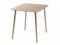 Table basse carrée FERNAND en métal doré