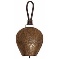 Cloche Edelweiss en métal cuivré 27 cm