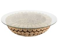 Table de salon disques outeck/verre