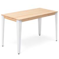 Table bureau Lunds 110x70 Blanc-Naturel