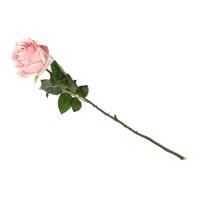Künstliche rosa Rose mit langem Stiel