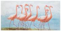 Acrylbild handgemalt Flamingoclique
