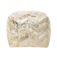 Chevron-Muster Patchwork-Pouf