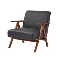 Fauteuil OSLO en PU noir