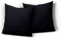 2er Set Kissenbezug 40x40 schwarz Jersey