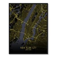 Poster New york Carte Nuit
