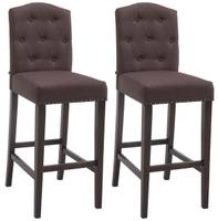 2er Set Barhocker Louise Stoff antik