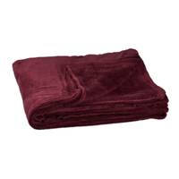 1 x Kuscheldecke Fleece bordeaux