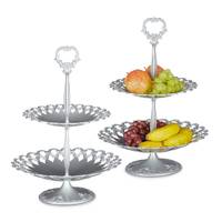 2 x Etagere Metall silber