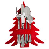 Bestecktasche Weihnachtsbaum, 4er-Set