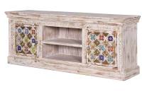TV-Schrank aus Holz mit Keramikdetails