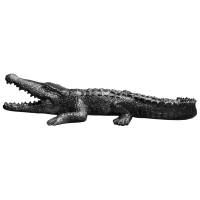Statue crocodile gueule ouverte L69 cm