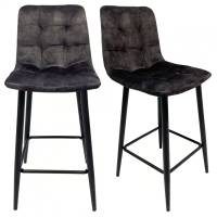 Lot 2 chaises de bar anthracite NAMI