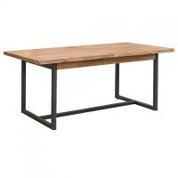 Table 180/220 cm acacia et métal MAYBEL