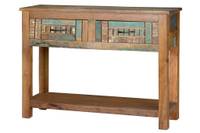 Konsole aus recyceltem Holz
