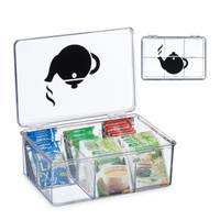 Transparente Teebox mit 6 Fächern