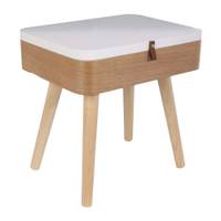 Table de chevet en bois avec rangement E