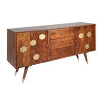Sideboard MYSTIC LIVING 145cm braun gold