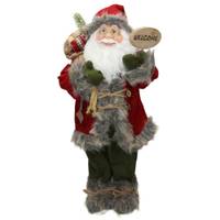 Figurine de Père Noël 22x14x47cm rouge