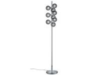 LED Stehlampe dimmbar Glaskugel Rauch