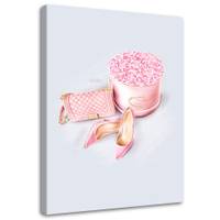 Wandbild Blumen Rosa Glamour