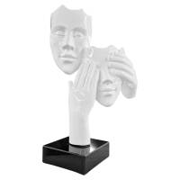 Statue 2 visages blancs H51 cm - MASK