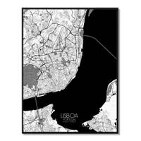 Poster Lisbonne Carte