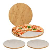 Planche pizza en bambou en lot de 4