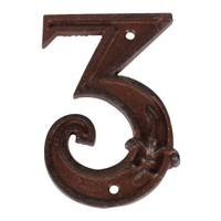 Numéro de maison en fonte Chiffre 3