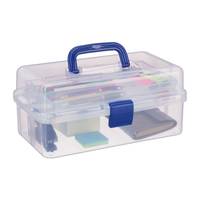 1 x Transparente Plastikbox blau