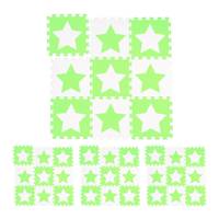 36 x Puzzlematte Sterne weiß-grün