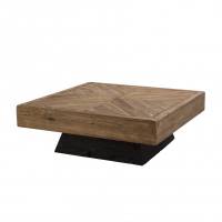 Table basse carré bois recyclé L100cm