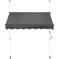 Klemmarkise 150x120 cm Grau aus Metall
