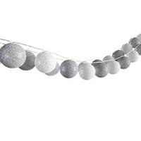 Guirlande Cotton Balls 310cm gris