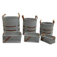 6 corbeilles rondes et rectangulaires