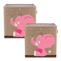 Lifeney Aufbewahrungsbox 2er Set Elefant