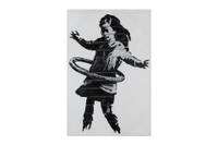 Acrylbild handgemalt Banksy's Hula Hoop