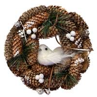 Weihnachtskranz mit Vogelmotiv, 19 cm