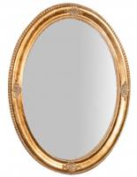 Miroir Ovale avec Cadre Doré