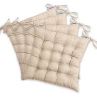 4er Set Sitzkissen Steppung 40x40 beige