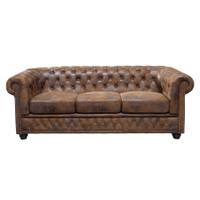 3er Sofa 205cm antik braun