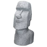 Moai Rapa Nui Kopf Figur 28x25x56cm Grau